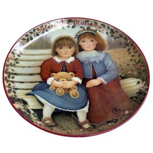 Vintage 1995 Sisters Are Blossoms Bradford Exchange Decorative Plate
